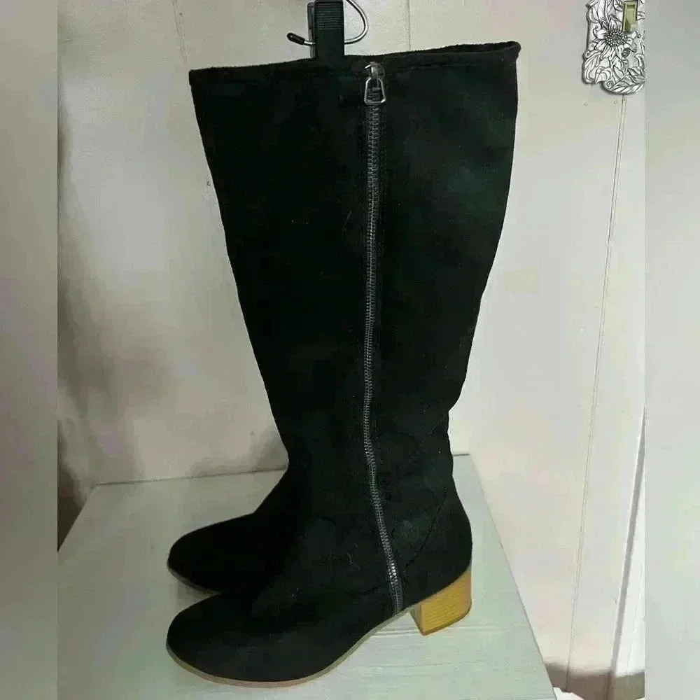 Journey‎ & Crew Womens Sz 8.5 Faux Suede Boot Just Below the Knee